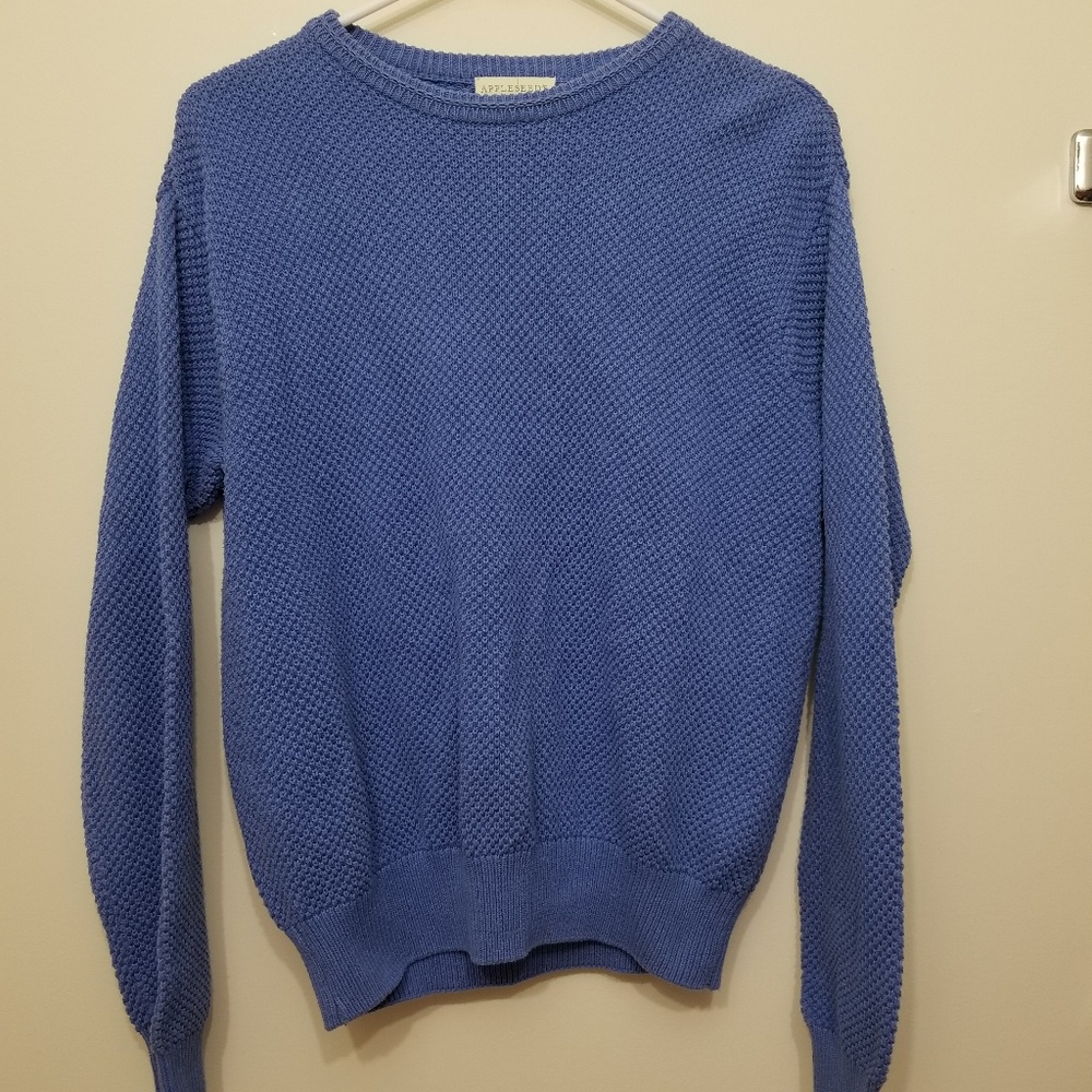 Blue knit sweater